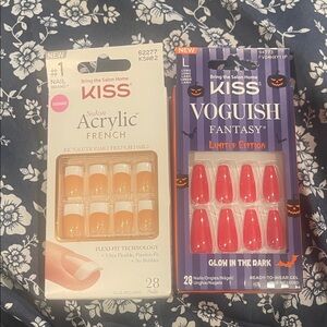KISS Salon Acrylic French and Voguish Fantasy Red Nails